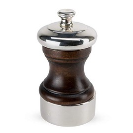 Peugeot 19570 Palace 4 Inch Silver Plated Pepper Mill, Antique Brown