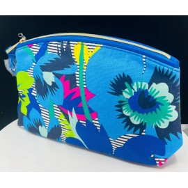 Estée Lauder Estee Lauder Blue Floral Pouch by French Riviera- (New)