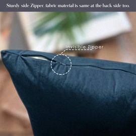 QATAN Decorative Cushion Covers 45x45 Art Throw Pillow for Living Room, Sofa, Outdoor Decor Square Plain Pillow Covers 18x18 Invisible Zipper, Car, Patio, Couch, Balcony, Hotel (Navy, 45 x 45)