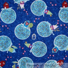 Windham Fabrics BonEful Fabric FQ Cotton Quilt Blue Red Globe Map Small World House Love America
