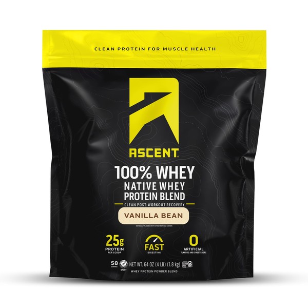 Ascent Ascent 100% Whey, Native Whey Protein Blend - Clean