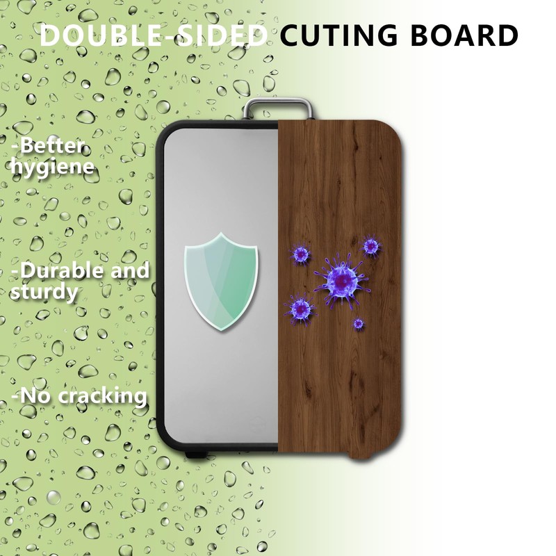 riwome Stainless Steel Cutting Board, Double Sided Cutting Boards for