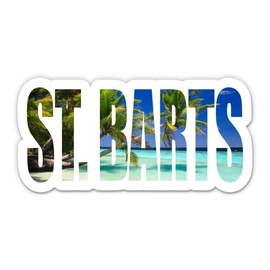 Squiddy St. Barts - Vinyl Sticker Decal for Phone, Laptop, Water Bottle (4" Wide)