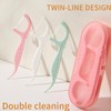 BAIDENTAL Green Dental Floss Picks Twin Line, Travel Size Toothpicks
