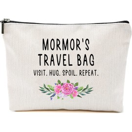 HTDesigns Mormor Travel Bag - Mormor Gift - Grandma Makeup Bag - Birthday Gift Mormor - Mother Day Gift - Travel Cosmetic Bag From Grandchildren