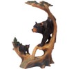 Black Bear Decor Carved Log Look Figurine of Bear and