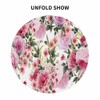 AnBuPan Roses Round Tablecloths 60 Inch Wreath Floral Pink Peony
