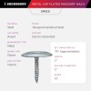 Sandbaggy 1" Metal Cap Fluted Masonry Nails - Galvanized (appx.