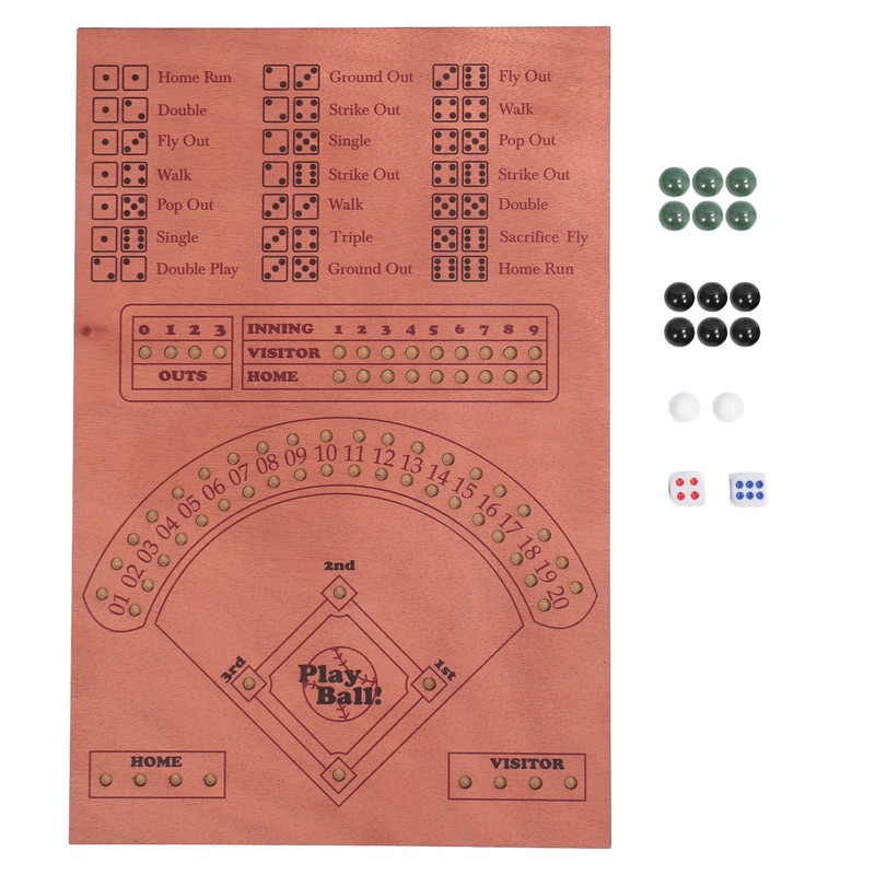 Baseball Dice Board Game Wooden Fun Baseball Battle Table Game