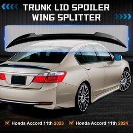 Rear Spoiler for 2023-2024 Honda Accord 11th Generation Honda Rear Trunk Spoiler, Rear Boot Deck Lid Wing Carbon Fiber Print Tail Decor Lip Enhance Your Vehicle's Performance(Razor-Sharp)