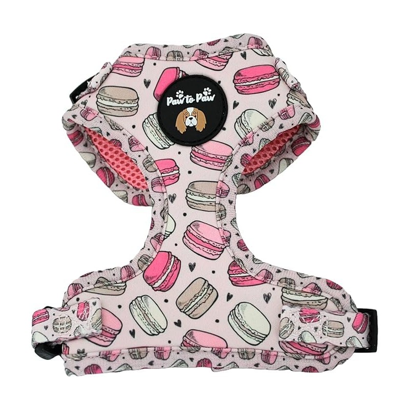 Adjustable macaroon dog harness/car suitable/for no pulling XXS- Medium (Small)