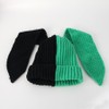 Color Block Knit Beanie Hats Cute Bunny Long Ears Grunge