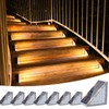 VOLISUN Outdoor Stair Lights 8 Pack, Solar Step Lights Waterproof