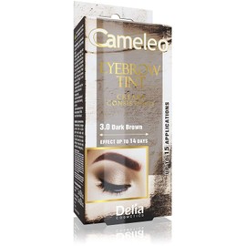 Cameleo - Eyebrow Colour - Dark Brown - Complete Set with Emulsion - 15 Applications -0% Ammonia, without PPD - 15 ml