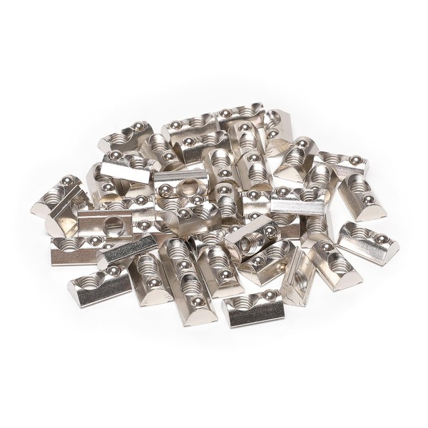 QXSKSLH 50 Packs M8 Thread T Spring Nut,Roll in T-Nut