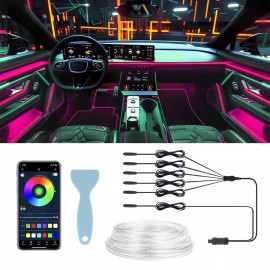 7M Car RGB LED Strip Light APP Music Control Atmosphere Lamps Interior Ambient