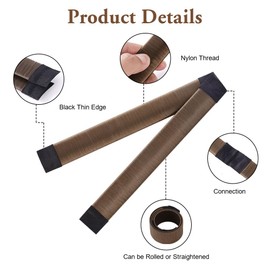 URAQT Hair Bun Shaper, 2Pcs Easy Donut Bun Maker for Hair, French Twist Fold Wrap Snap Band for Making DIY Hair Styles, Ballet Hair Deft Bun Hair Styling Accessories for Girls Women