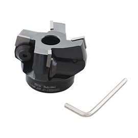 Accusize Industrial Tools 2-1/2 inch Dia. Indexable Face Milling Cutter 75 Degree, Positive Rake, 3/4 inch Bore, with Inserts, 2509-0010