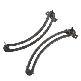 ZQIY 2PCS Metal Curved Lid Adjustable Support Hinges 175x21mm Hardware Suitable for Cabinet Bookshelves Box