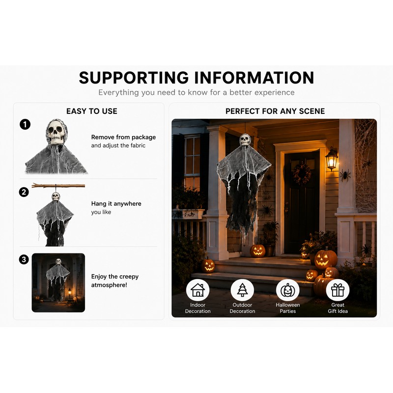 Halloween Skeleton Hanging Decoration for Parties and Haunted Spaces –
