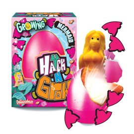Hatch n Grow Mini – Mermaid Egg from Deluxebase, 6.5cm Water-Activated Hatching Egg & Surprise Growing Mermaid Toy, Fun Educational Toys & Gifts for Kids.