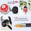 JEASOM 4FT Adjustable High Pressure Propane Regulator with Hose (0-10
