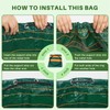 Enbagold 3X 120L Gartenabfallsack Stabil, Laubsack mit Griffen Gartensack Groß,