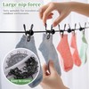 BODFPPC Travel Washing Line with 12 Clips, Portable Windproof Retractable
