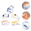 Healeved 5pcs Ceramic Fortune Cat Chopstick Rests Creative Cutlery Organizer