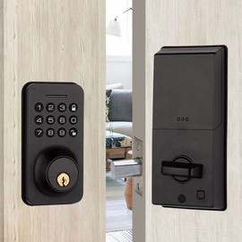 Splenssy Keyless Entry Türschloss mit Tastatur, Smart Deadbolt Lock mit 2 Schlüsseln, Passwort/Mechanischer Schlüssel/Tuya APP/Manuelle Entriegelung, Auto Lock, Einfache Installation.