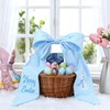 Maysing Embroidery Easter Basket Bow Happy Easter Bunny Bow 11.8