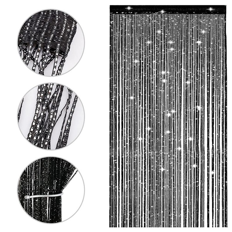 Thboxes String Door Curtains, Backdrop Curtain, Glitter Fly Screens for