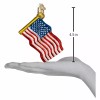 Old World Christmas Star Spangled Banner US Flag Blown Glass
