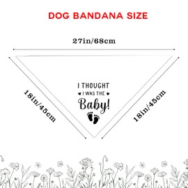 I Thought I was The Baby Announcement Dog Bandana White Dog Bandana Pregnancy Announcement Announcement Photo Puppy Bandana for Small Medium Cat Dogs
