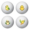 PLIGREAT Cute Birds Golf Ball Markers, Yellow Birds Marking Stickers