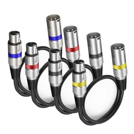 YOZAIUUI 4-Pack XLR Cable Microphone Cable: 3 Pin Dmx Cable 1.2m 4ft Female to Male XLR Cable for Stage Lights Studio Recorder or DJ Mixer Dmx Wire Signal Connection