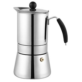 Cuisinox Amore Stainless Steel Stovetop Espresso Coffee Maker, 4-Cup (6 oz)