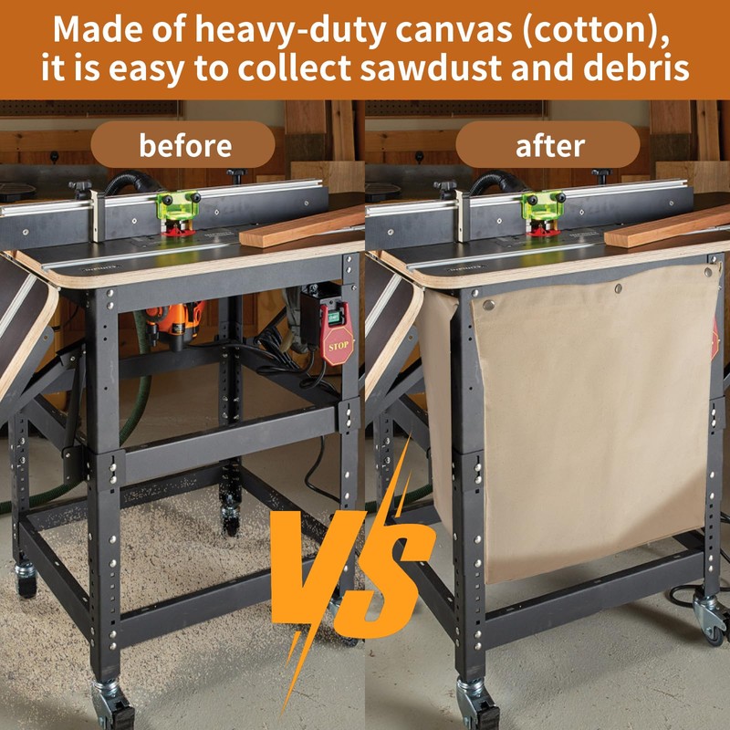 Table Saw Dust Collector Bag Compatible with Most Open Stand