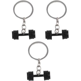 3piezas Llaveros para Hombre Gym Diseño de Mancuernas Argollas Resistentes y Creativas Regalos para Novios Amantes del Fitness Accesorio para Llaves o Bolsas