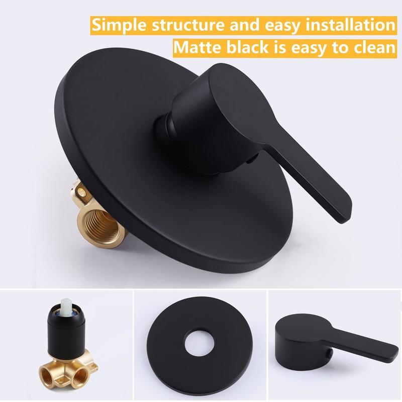 DOLGABA Single Function Shower Handle Valve Bathroom Trim Kit Rough-In