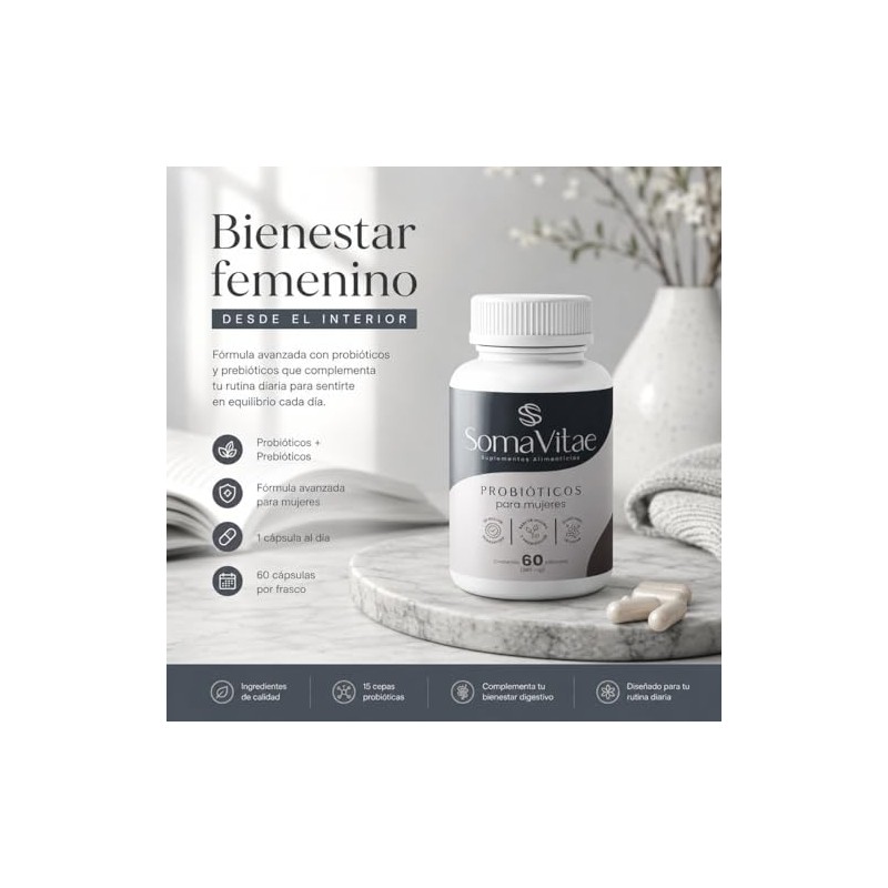 Probioticos Femeninos Cepas Capsulas Meses Salud Digestiva Equilibrio Femenino Liberacion
