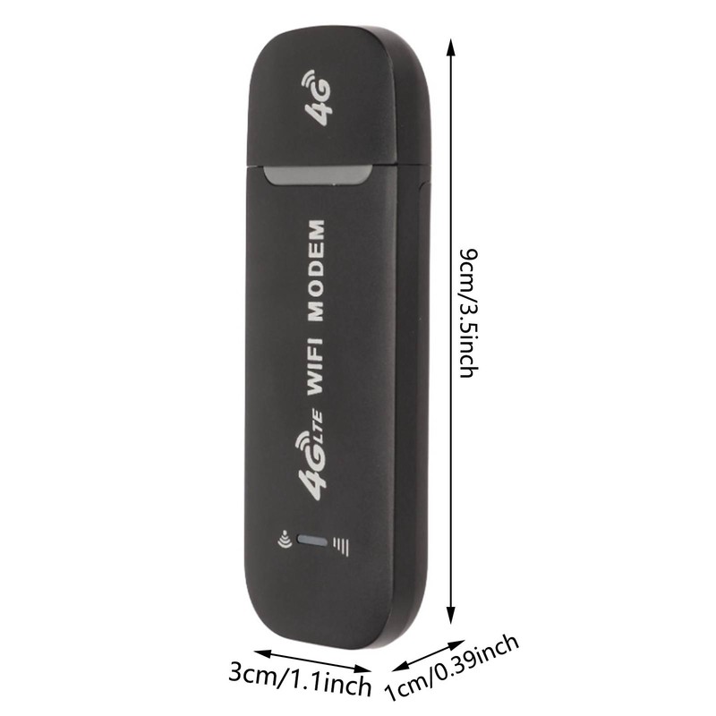 4G WiFi Router Black Up to 10 Users Stable Easy