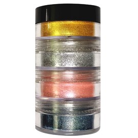 VOZWA 4 in 1 Eyeshadow Shimmer Dust (Gold + Silver + Pink + Blue) 6 g