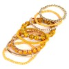RIAH FASHION Multi Color Stretch Beaded Stackable Bracelets - Layering