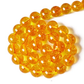 35pcs 10mm Citrine Beads Natural Gemstone Beads Round Loose Beads for Jewelry Making