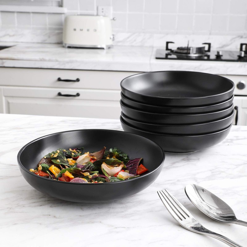 Selamica Ceramic 7.8 inch pasta bowls, 26 Ounce large serving