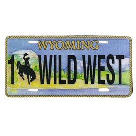 Mini Wyoming License Plate Magnet, Collectible Souvenir Keepsake, 3.5 x 1.75 Inches