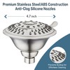BRIGHT SHOWERS Shower Head High Pressure Rain Showerhead 5 Spray