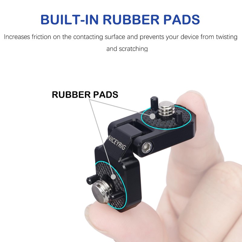 NICEYRIG Mini Right-Angle Plate L-shaped Mounting Bracket up to 180°