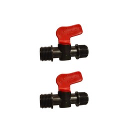 Shut-off Valve Ball Valve PP Connector for Drip Hose PN6 Clamp Fitting Valve AG 1/2 x AG 1/2 Pack of 2